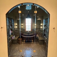 Arched floor-To-Ceiling 3-Piece Inline with Double Doors in Austin, TX 0
